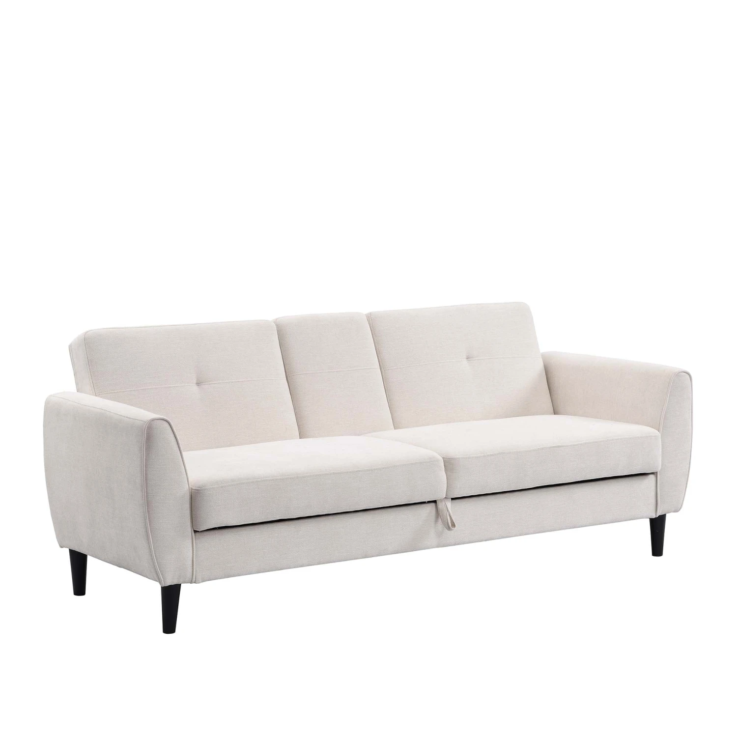 Latimer Beige Woven Fabric 3-Seater Storage Sofa Bed 9 Latimer Beige Woven Fabric 3-Seater Storage Sofa Bed - Image 7