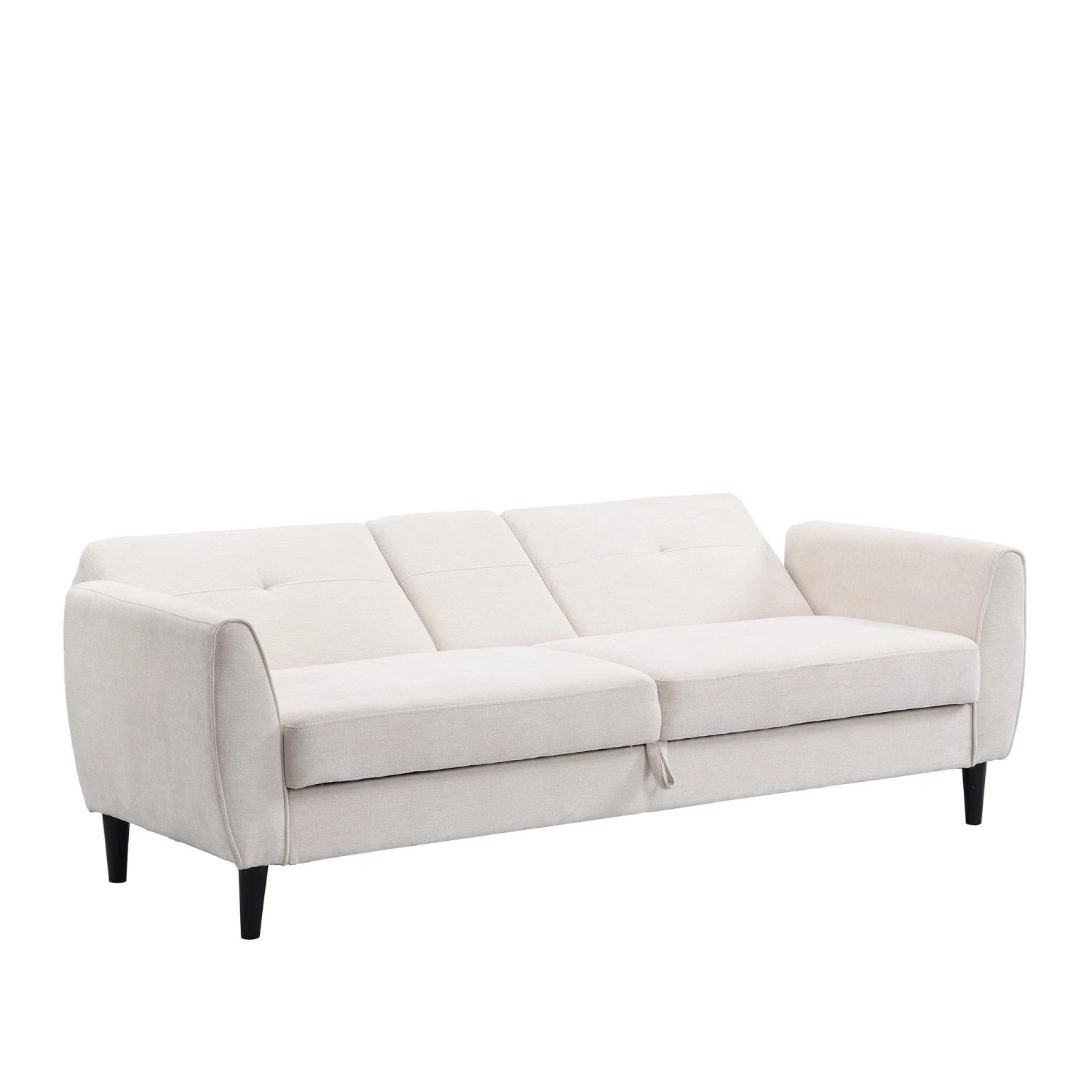 Latimer Beige Woven Fabric 3-Seater Storage Sofa Bed 13 Latimer Beige Woven Fabric 3-Seater Storage Sofa Bed - Image 11