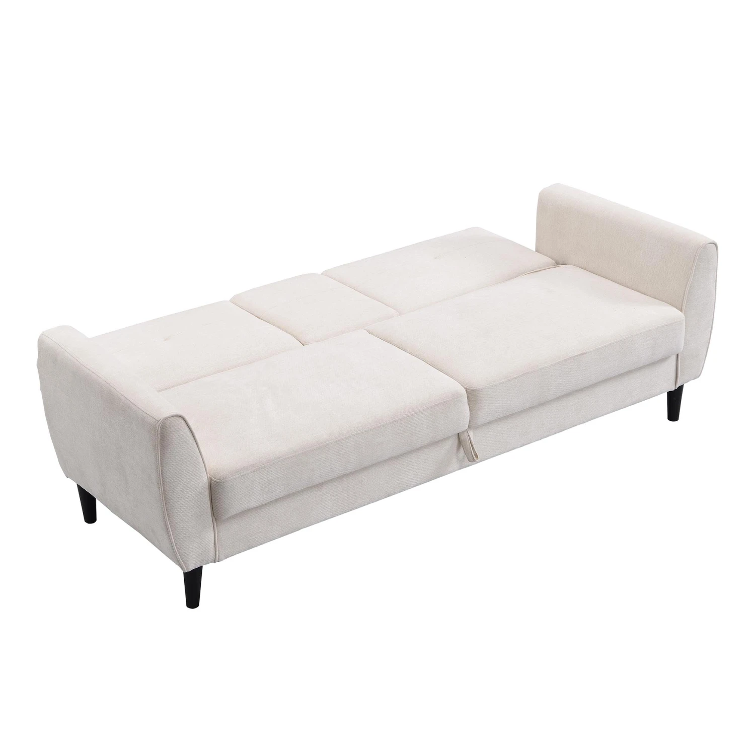 Latimer Beige Woven Fabric 3-Seater Storage Sofa Bed 14 Latimer Beige Woven Fabric 3-Seater Storage Sofa Bed - Image 12