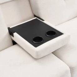 Latimer Beige Woven Fabric 3-Seater Storage Sofa Bed 37 Latimer Beige Woven Fabric 3-Seater Storage Sofa Bed -Entreprise Cc Shop AYSF 09 BEIGEWOVEN 3ST detail2