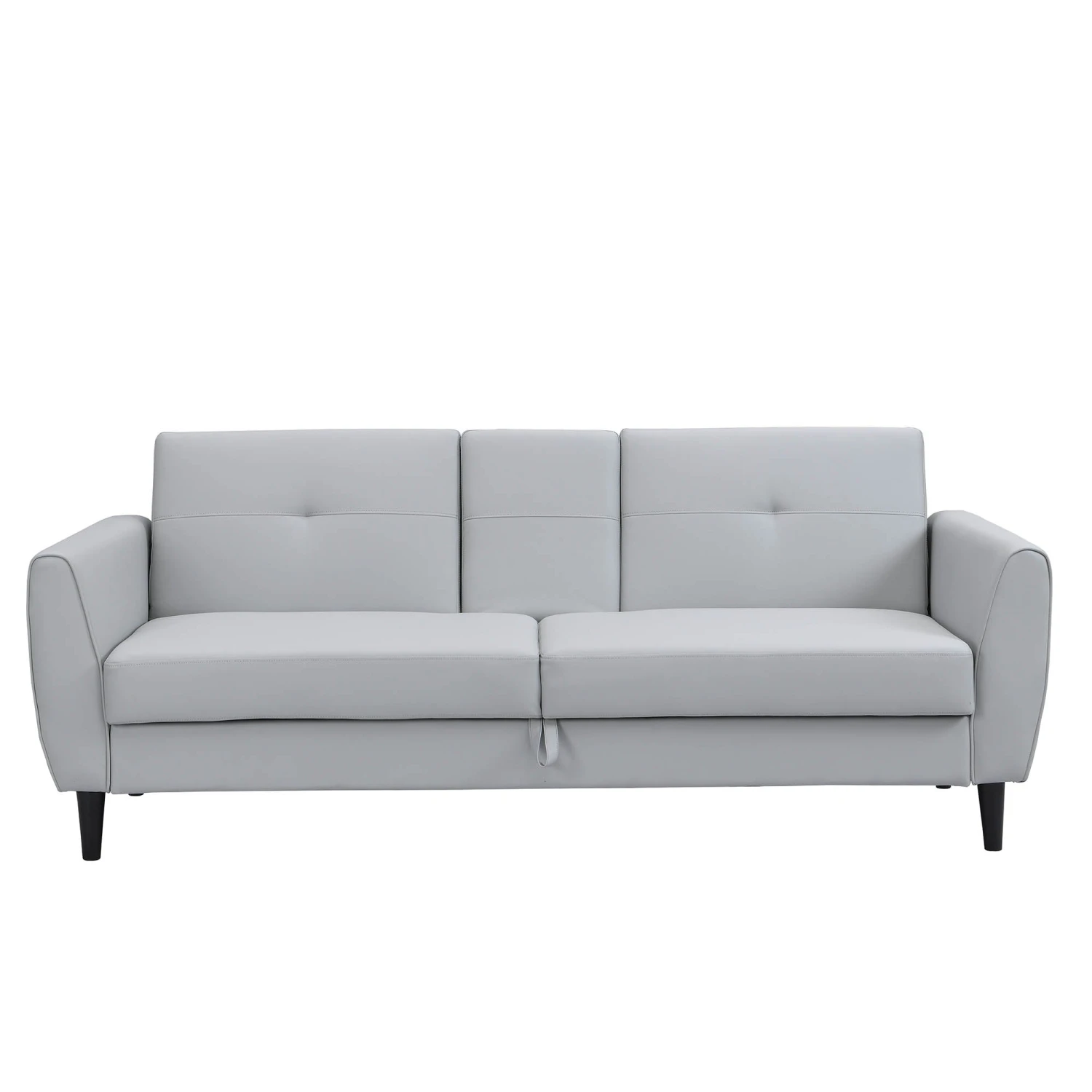 Latimer Grey Faux Leather 3-Seater Storage Sofa Bed 7 Latimer Grey Faux Leather 3-Seater Storage Sofa Bed - Image 5