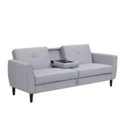Latimer Grey Faux Leather 3-Seater Storage Sofa Bed 25 Latimer Grey Faux Leather 3-Seater Storage Sofa Bed -Entreprise Cc Shop AYSF 09 GREYPU 3ST WB3
