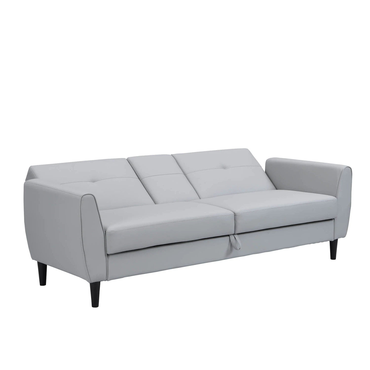 Latimer Grey Faux Leather 3-Seater Storage Sofa Bed 14 Latimer Grey Faux Leather 3-Seater Storage Sofa Bed - Image 12