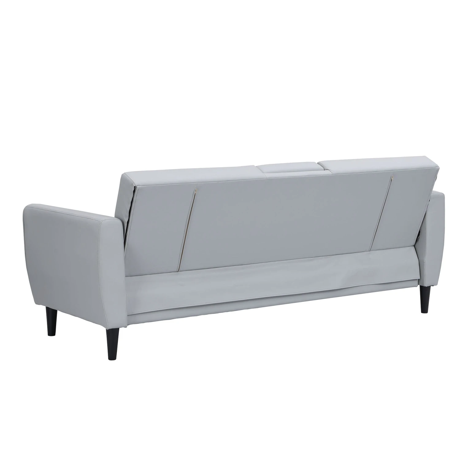 Latimer Grey Faux Leather 3-Seater Storage Sofa Bed 16 Latimer Grey Faux Leather 3-Seater Storage Sofa Bed - Image 14