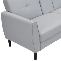 Latimer Grey Faux Leather 3-Seater Storage Sofa Bed 33 Latimer Grey Faux Leather 3-Seater Storage Sofa Bed -Entreprise Cc Shop AYSF 09 GREYPU 3ST detail3