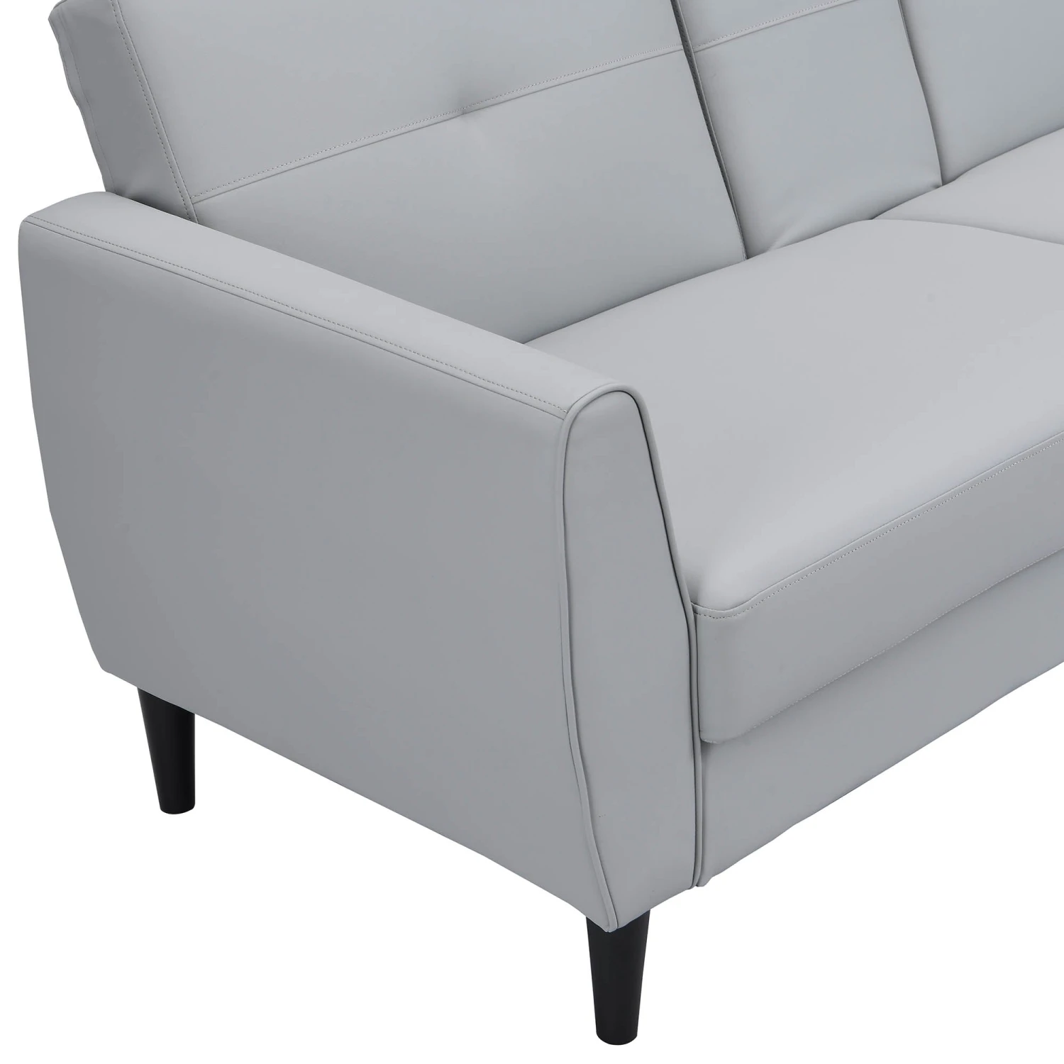 Latimer Grey Faux Leather 3-Seater Storage Sofa Bed 17 Latimer Grey Faux Leather 3-Seater Storage Sofa Bed - Image 15