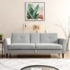 Latimer Grey Faux Leather 3-Seater Storage Sofa Bed 2 Latimer Grey Faux Leather 3-Seater Storage Sofa Bed -Entreprise Cc Shop AYSF 09 GREYPU 3ST main