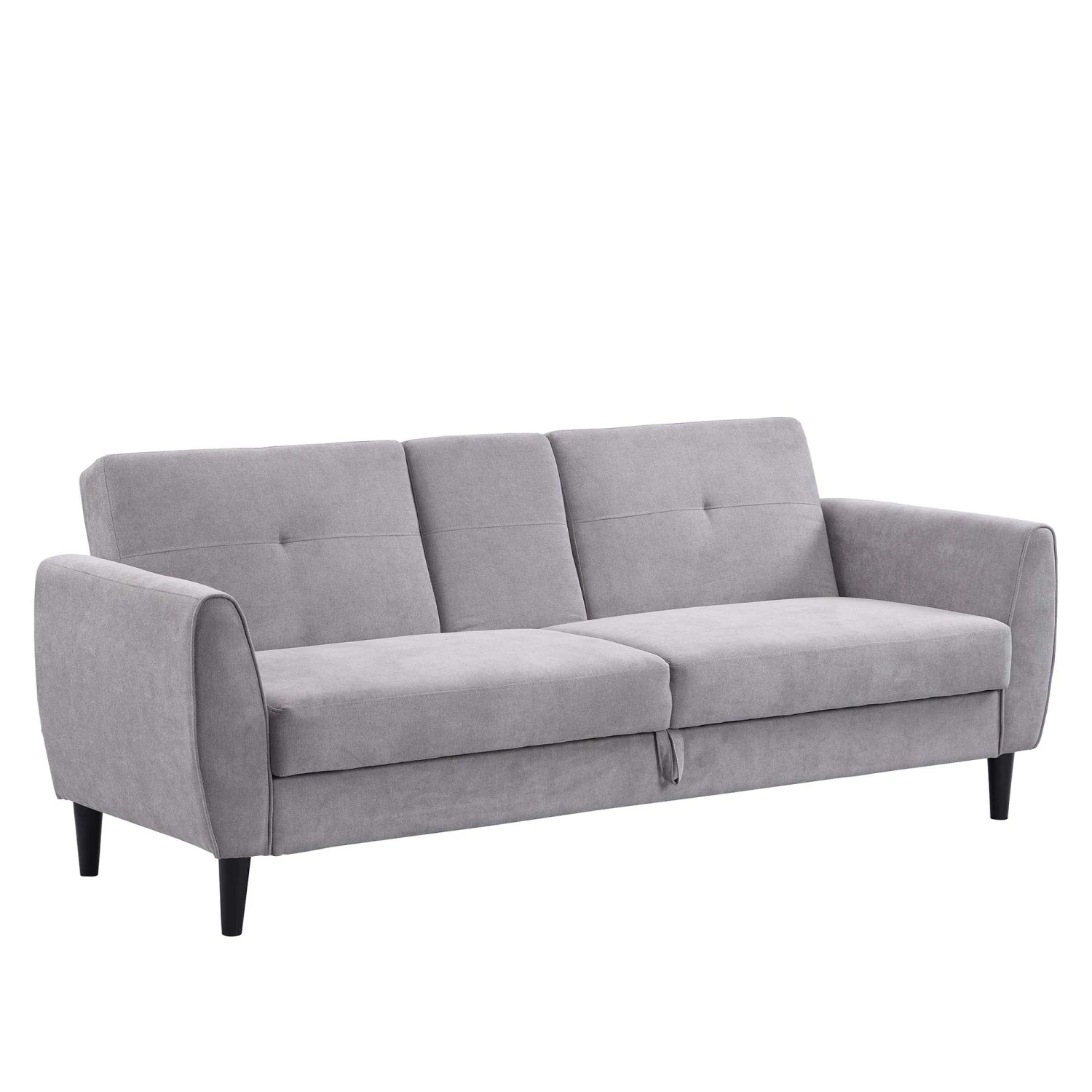 Latimer Light Grey Brushed Fabric 3-Seater Storage Sofa Bed 8 Latimer Light Grey Brushed Fabric 3-Seater Storage Sofa Bed - Image 6