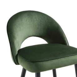 Oakley Set Of 2 Dark Green Velvet Upholstered Counter Stools With Contrast Piping 22 Oakley Set Of 2 Dark Green Velvet Upholstered Counter Stools With Contrast Piping -Entreprise Cc Shop BCH 2155 DARKGREEN VEL 2P detail1