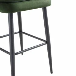 Oakley Set Of 2 Dark Green Velvet Upholstered Counter Stools With Contrast Piping 24 Oakley Set Of 2 Dark Green Velvet Upholstered Counter Stools With Contrast Piping -Entreprise Cc Shop BCH 2155 DARKGREEN VEL 2P detail4