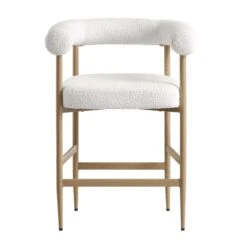 Fulbourn White Boucle Counter Stool With Natural Wood Effect Legs 16 Fulbourn White Boucle Counter Stool With Natural Wood Effect Legs -Entreprise Cc Shop BCH 2171 WHITE BOUCLE NAT WB2