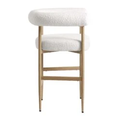Fulbourn White Boucle Counter Stool With Natural Wood Effect Legs 19 Fulbourn White Boucle Counter Stool With Natural Wood Effect Legs -Entreprise Cc Shop BCH 2171 WHITE BOUCLE NAT WB3