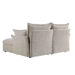 Byron Pillow Edge Mist Grey Boucle Modular Sofa, 2-Seater Chaise -Entreprise Cc Shop BOSF 7053 GREY BOU 2STCHAISE WB7