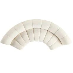 Granvia Ecru Boucle Modular Sofa, 3-Seater Curved Sofa -Entreprise Cc Shop BOSF 9381 BEIGE BOU 3ST CURVED WB1