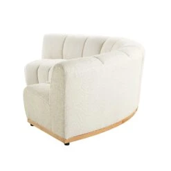 Granvia Ecru Boucle Modular Sofa, 3-Seater Curved Sofa -Entreprise Cc Shop BOSF 9381 BEIGE BOU 3ST CURVED WB5