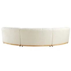 Granvia Ecru Boucle Modular Sofa, 3-Seater Curved Sofa -Entreprise Cc Shop BOSF 9381 BEIGE BOU 3ST CURVED WB6
