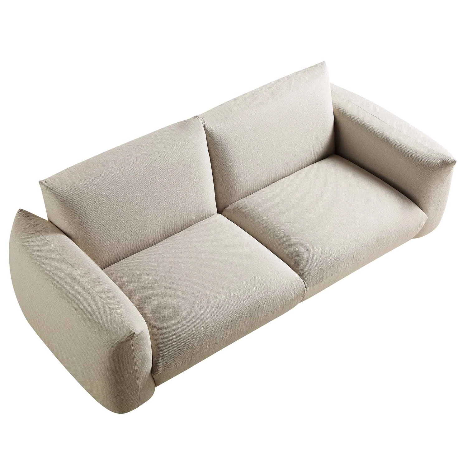 Gianni Three Seater Sofa, Beige Woven Fabric 11 Gianni Three Seater Sofa, Beige Woven Fabric - Image 9
