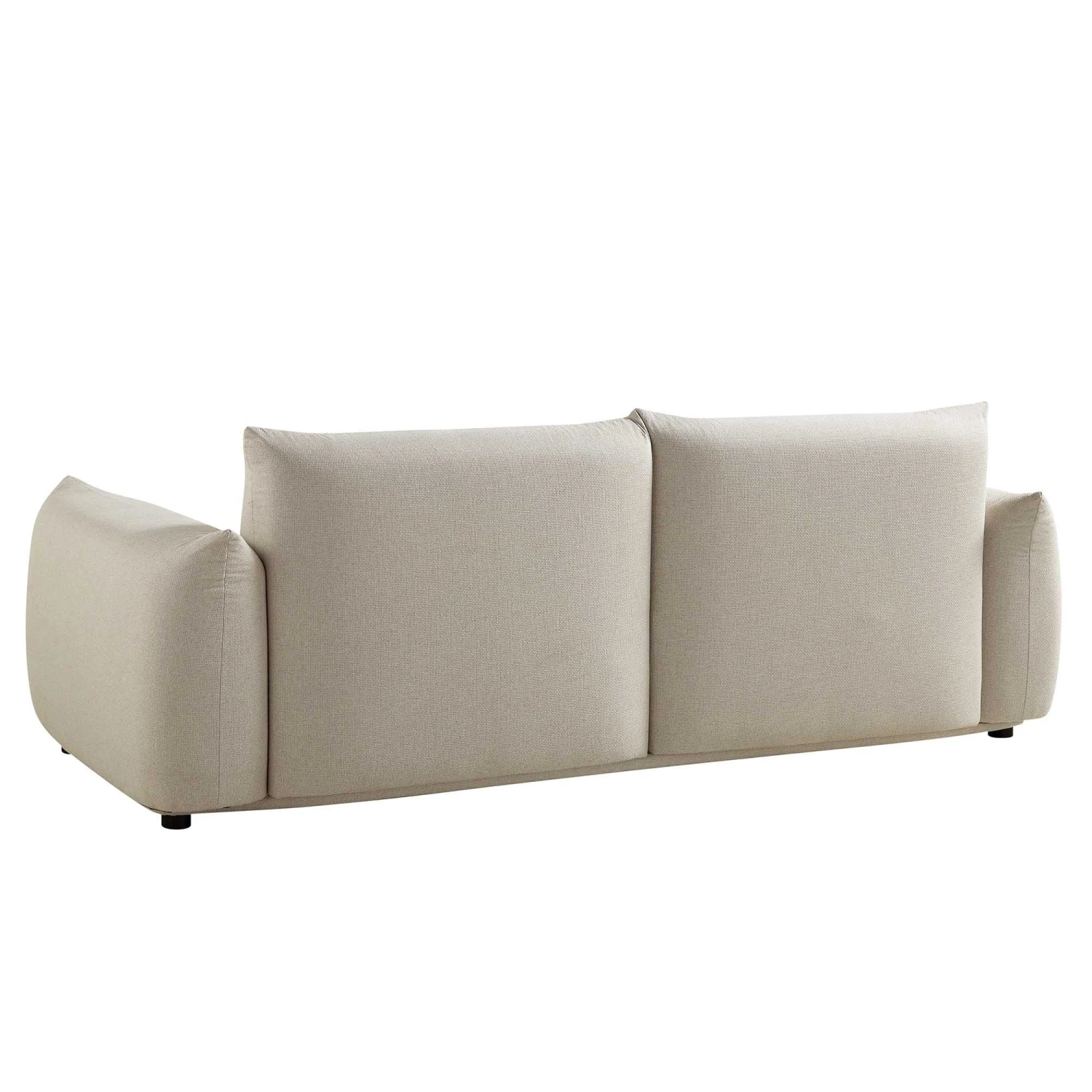 Gianni Three Seater Sofa, Beige Woven Fabric 14 Gianni Three Seater Sofa, Beige Woven Fabric - Image 12