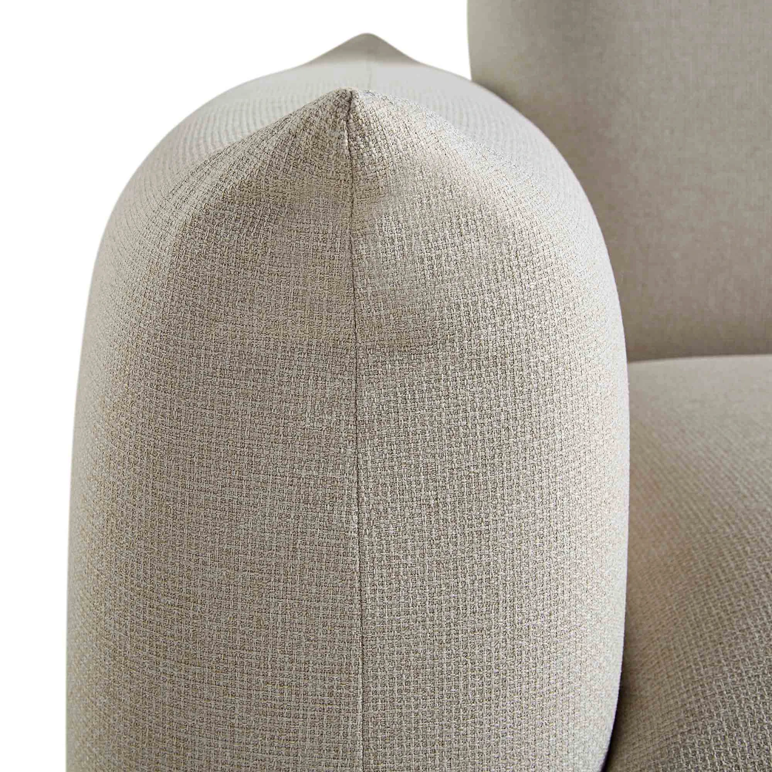 Gianni Three Seater Sofa, Beige Woven Fabric 15 Gianni Three Seater Sofa, Beige Woven Fabric - Image 13