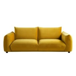 Gianni Three Seater Sofa, Goldenrod Velvet -Entreprise Cc Shop BOSF 9678 GOLD VEL 3ST WB1