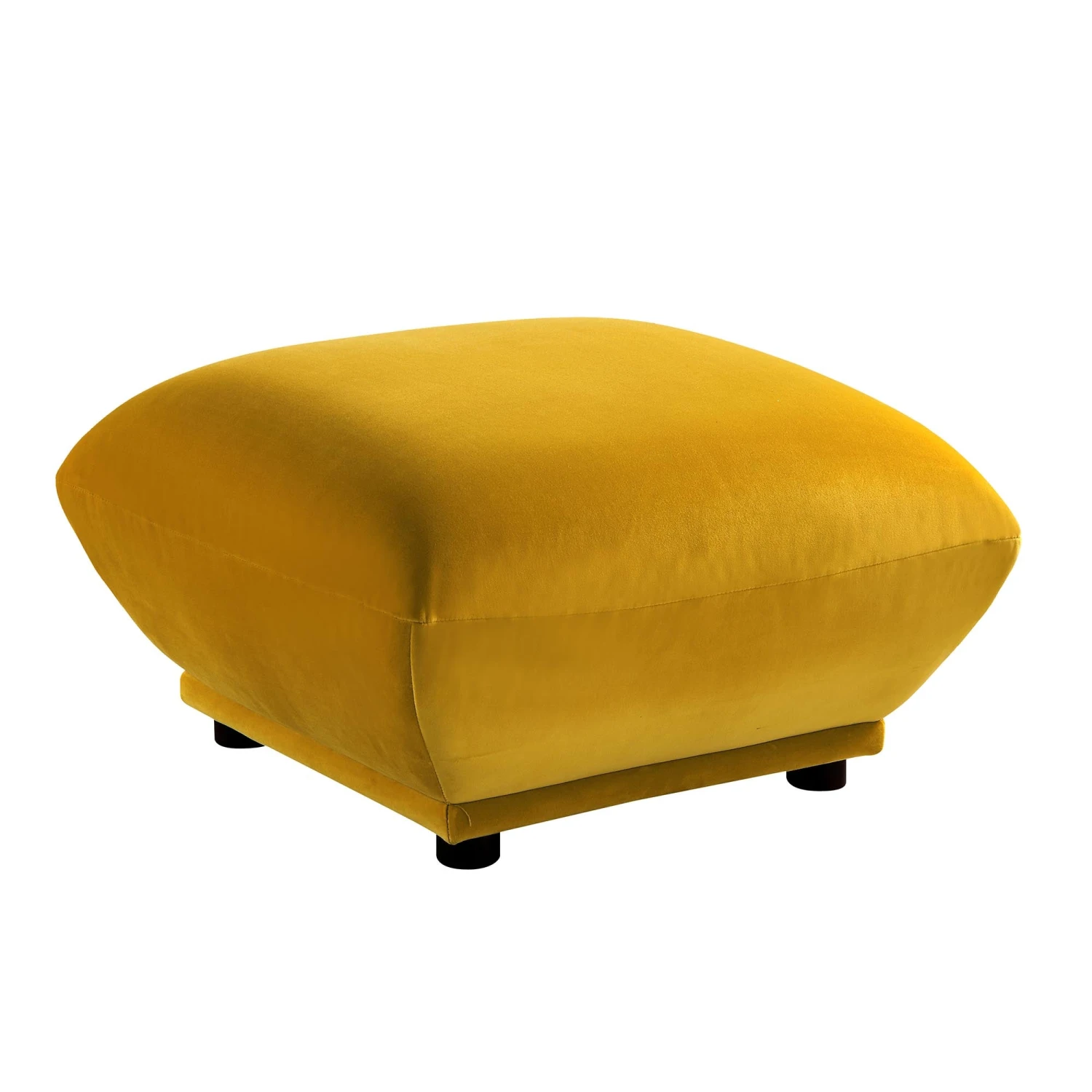 Gianni Pouffe, Goldenrod Velvet 11 Gianni Pouffe, Goldenrod Velvet - Image 9