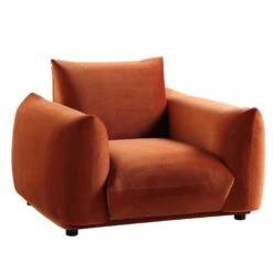 Gianni Armchair, Rust Velvet -Entreprise Cc Shop BOSF 9678 RUST VEL 1ST WB2