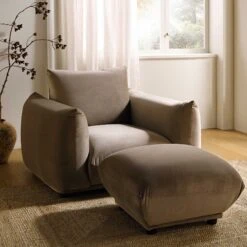 Gianni Armchair, Mink Velvet 18 Gianni Armchair, Mink Velvet -Entreprise Cc Shop BOSF 9678 TAUPE VEL 1ST scene2