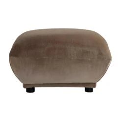 Gianni Pouffe, Mink Velvet -Entreprise Cc Shop BOSF 9678 TAUPE VEL STOOL WB1
