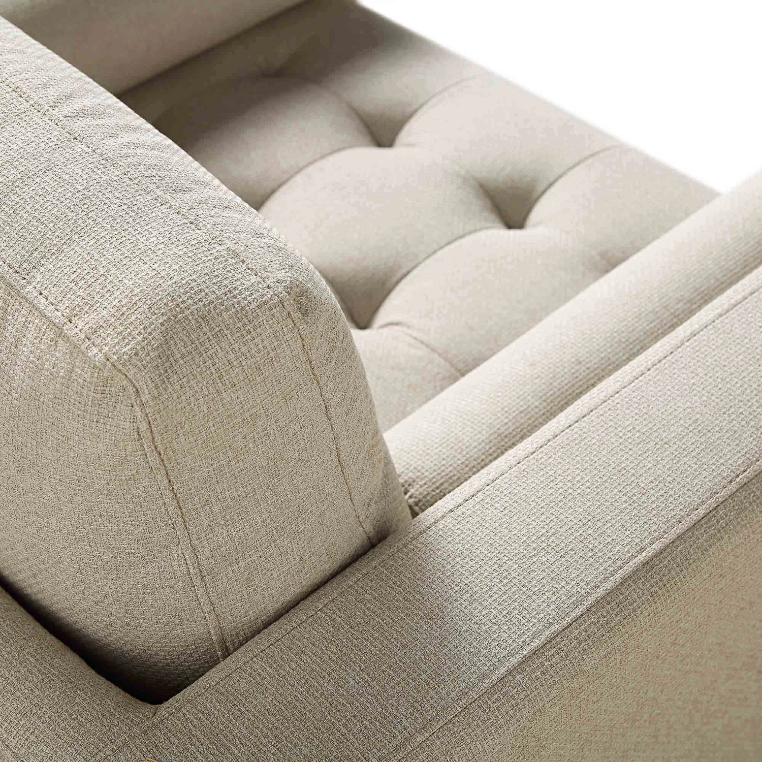 Henrietta Armchair, Beige Woven Fabric 13 Henrietta Armchair, Beige Woven Fabric - Image 12