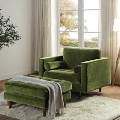Henrietta Armchair, Moss Green Velvet 18 Henrietta Armchair, Moss Green Velvet -Entreprise Cc Shop BOSF 9680 FERN VEL 1ST scene2