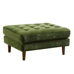 Henrietta Ottoman, Moss Green Velvet 19 Henrietta Ottoman, Moss Green Velvet -Entreprise Cc Shop BOSF 9680 FERN VEL STOOL WB3