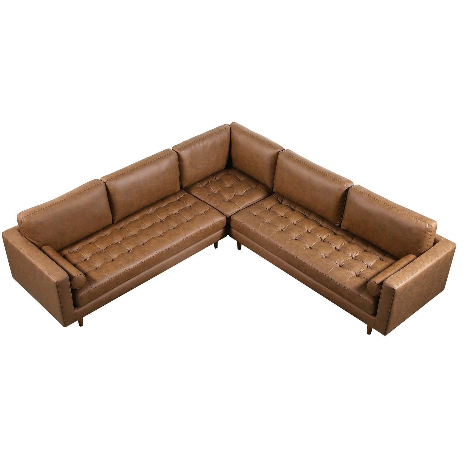Henrietta 5+Seater Corner Sofa, Tan Faux Suede 8 Henrietta 5+Seater Corner Sofa, Tan Faux Suede - Image 6