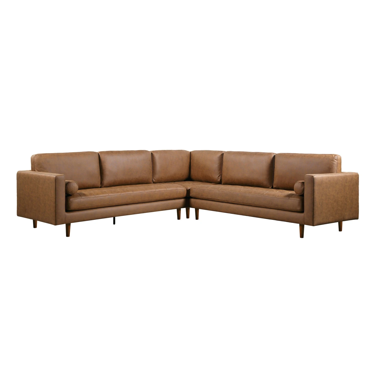 Henrietta 5+Seater Corner Sofa, Tan Faux Suede 9 Henrietta 5+Seater Corner Sofa, Tan Faux Suede - Image 7