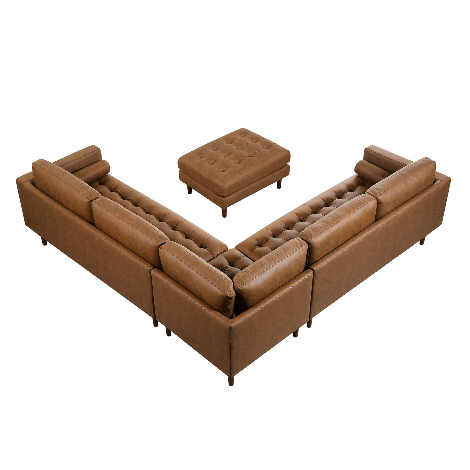 Henrietta 5+Seater Corner Sofa, Tan Faux Suede 15 Henrietta 5+Seater Corner Sofa, Tan Faux Suede - Image 13