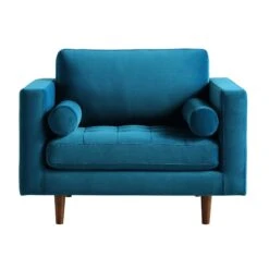 Henrietta Armchair, Teal Velvet 21 Henrietta Armchair, Teal Velvet -Entreprise Cc Shop BOSF 9680 TEAL VEL 1ST WB2
