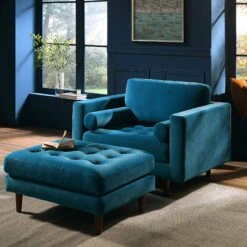 Henrietta Armchair, Teal Velvet 20 Henrietta Armchair, Teal Velvet -Entreprise Cc Shop BOSF 9680 TEAL VEL 1ST scene3