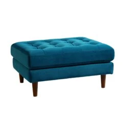 Henrietta Ottoman, Teal Velvet 15 Henrietta Ottoman, Teal Velvet -Entreprise Cc Shop BOSF 9680 TEAL VEL STOOL WB1