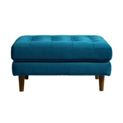 Henrietta Ottoman, Teal Velvet 13 Henrietta Ottoman, Teal Velvet -Entreprise Cc Shop BOSF 9680 TEAL VEL STOOL WB2