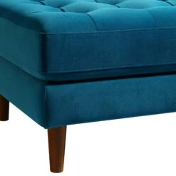 Henrietta Ottoman, Teal Velvet 17 Henrietta Ottoman, Teal Velvet -Entreprise Cc Shop BOSF 9680 TEAL VEL STOOL detail1