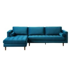 Henrietta Grand 4-Seater LHF Chaise End Sofa, Teal Velvet 17 Henrietta Grand 4-Seater LHF Chaise End Sofa, Teal Velvet -Entreprise Cc Shop BOSF 9680 TEAL VELLHF WB1