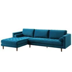Henrietta Grand 4-Seater LHF Chaise End Sofa, Teal Velvet 19 Henrietta Grand 4-Seater LHF Chaise End Sofa, Teal Velvet -Entreprise Cc Shop BOSF 9680 TEAL VELLHF WB2