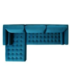 Henrietta Grand 4-Seater LHF Chaise End Sofa, Teal Velvet 20 Henrietta Grand 4-Seater LHF Chaise End Sofa, Teal Velvet -Entreprise Cc Shop BOSF 9680 TEAL VELLHF WB3