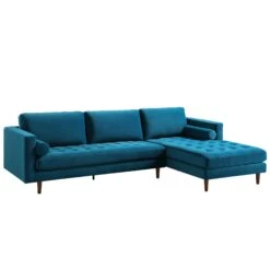 Henrietta Grand 4-Seater RHF Chaise End Sofa, Teal Velvet 17 Henrietta Grand 4-Seater RHF Chaise End Sofa, Teal Velvet -Entreprise Cc Shop BOSF 9680 TEAL VELRHF WB2