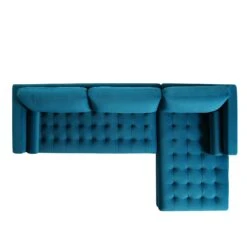 Henrietta Grand 4-Seater RHF Chaise End Sofa, Teal Velvet 18 Henrietta Grand 4-Seater RHF Chaise End Sofa, Teal Velvet -Entreprise Cc Shop BOSF 9680 TEAL VELRHF WB3