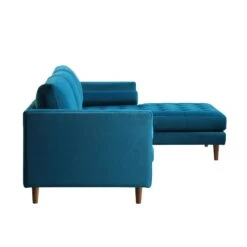 Henrietta Grand 4-Seater RHF Chaise End Sofa, Teal Velvet 19 Henrietta Grand 4-Seater RHF Chaise End Sofa, Teal Velvet -Entreprise Cc Shop BOSF 9680 TEAL VELRHF WB4