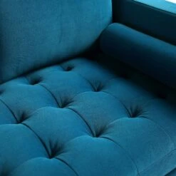 Henrietta 2-Seater Sofa, Teal Velvet -Entreprise Cc Shop BOSF 9680 TEAL VEL detail5