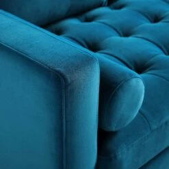 Henrietta 2-Seater Sofa, Teal Velvet -Entreprise Cc Shop BOSF 9680 TEAL VEL detail6