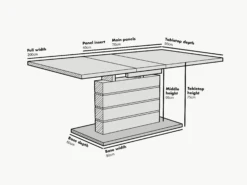 Hayne High Gloss White Extending Dining Table 6 To 8 Seater -Entreprise Cc Shop BSD 019 17ff9458 627b 4a3c 8701 d597dc2e2e76