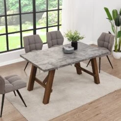 Lambeth Concrete Effect 150cm Dining Table -Entreprise Cc Shop BSD 023 3