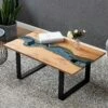 Kelonwa River Effect Solid Oak And Inset Glass Coffee Table -Entreprise Cc Shop BSD 031 main